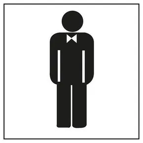 Selbstklebeetikett Toilet Gentlemen, APLI